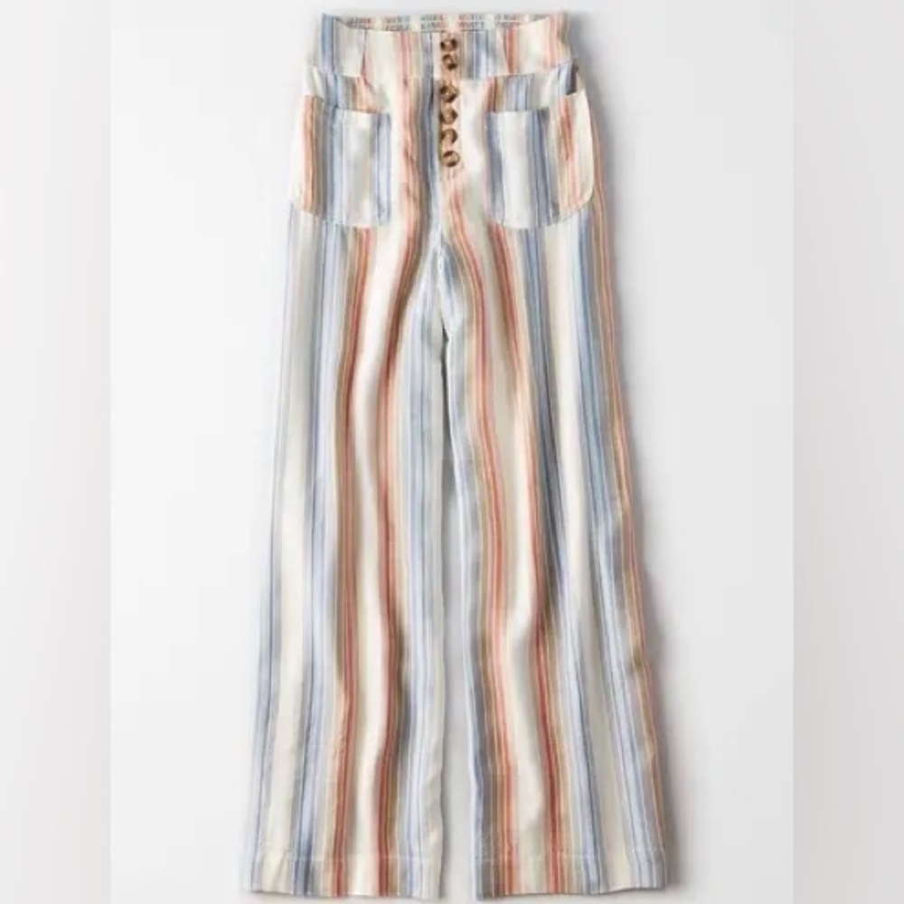 American Eagle Striped Palazzo Pants